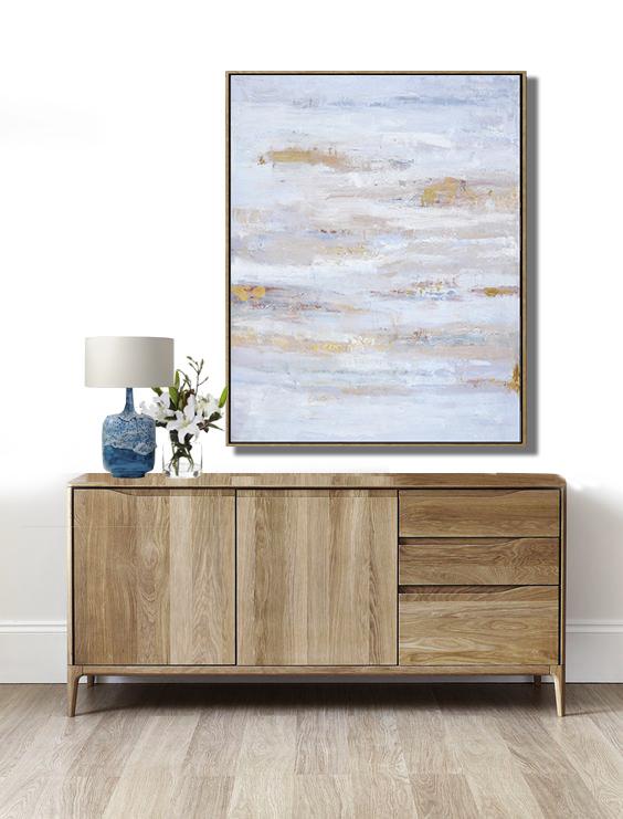 Vertical Abstract Oil Painting #LX27B - Click Image to Close